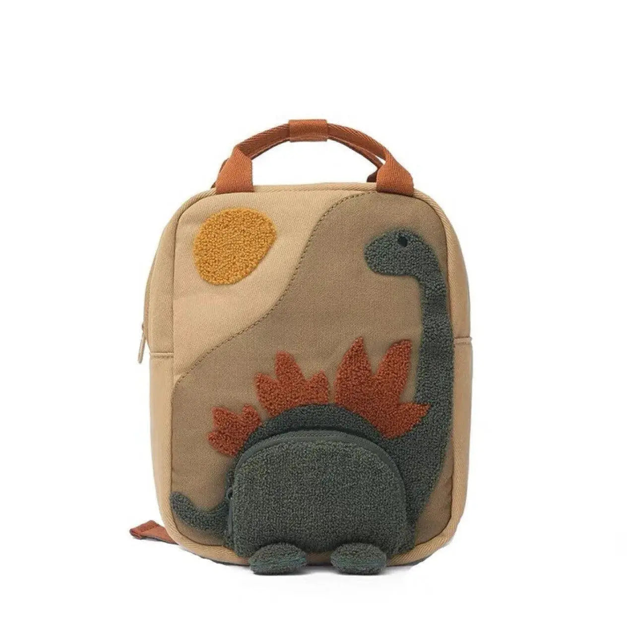 New Embroidery Sun Long Neck Dinosaur Backpack For Kids