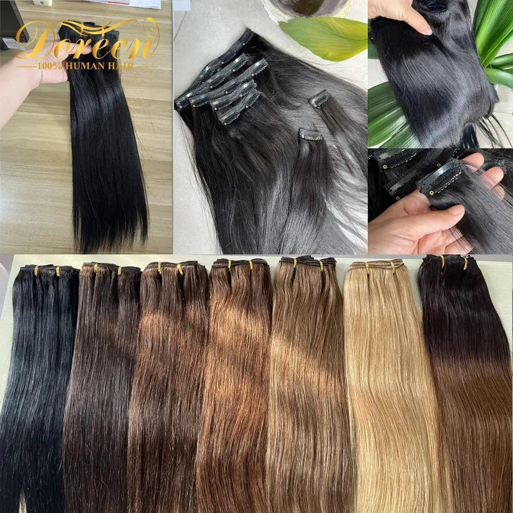 Doreen Brazilian Remy Clip In Hair Extensions Seamless