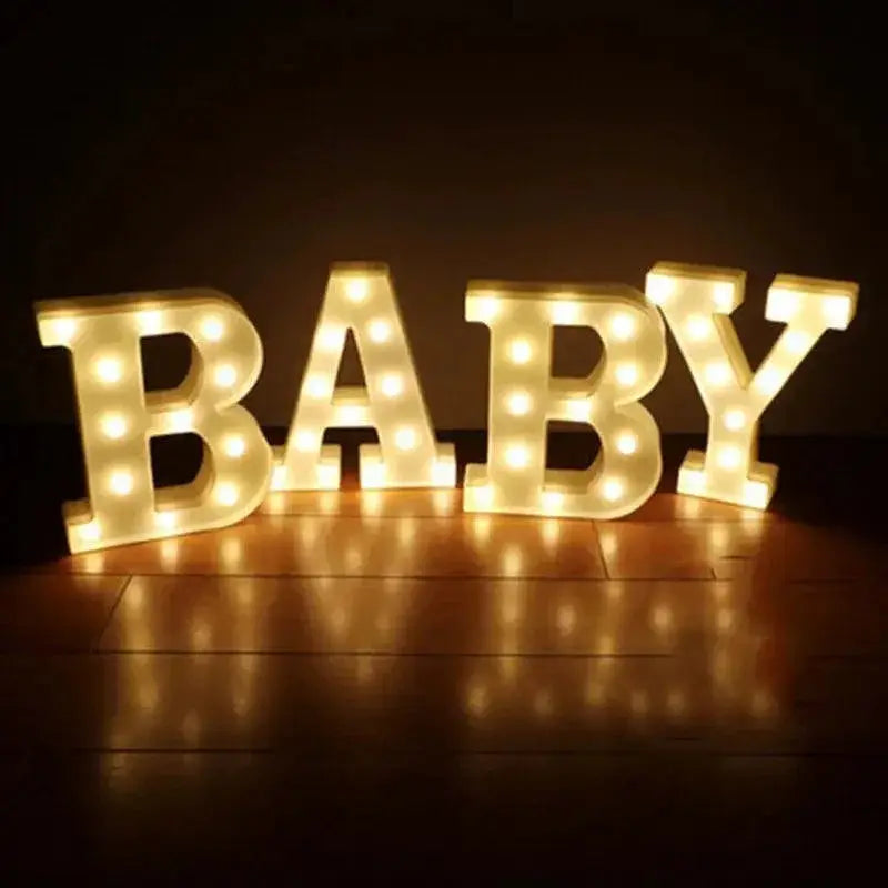 Battery Operated LED Alphabet Lights for Home Party Decor
