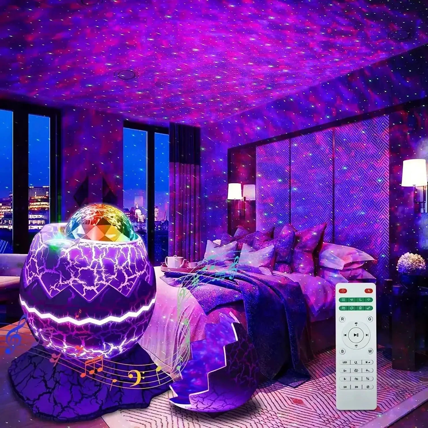 Dinosaur Galaxy Projector Light LED Star Night Lamp Gift
