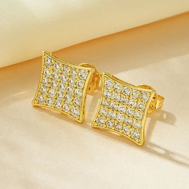 Gold Filled Square Stud Earrings — product image 3
