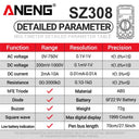 Aneng Sz308 Digital Multimeter - High Accuracy.