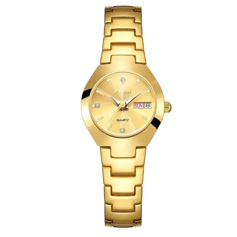 Poshi Women's Swiss Stainless Steel Watch With Date Display