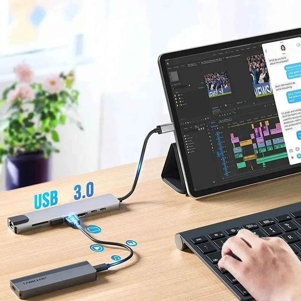 USB C Hub Type C Splitter To HDMI 4K Docking Station