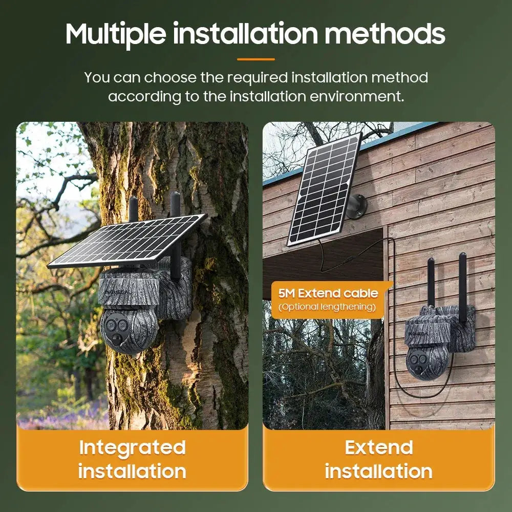 INQMEGA 8MP 4G SIM Card WiFi Solar Camera Outdoor Security