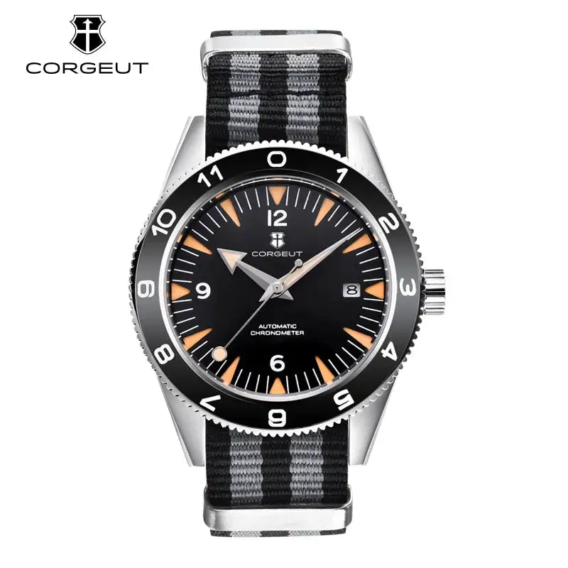 41MM Sapphire Glass 100m Waterproof Japan Automatic Luminous Mens Watch Nylon Strap