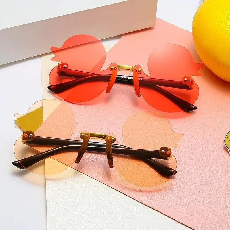 Cartoon Duck Shaped Kids Sunglasses With UV Protection