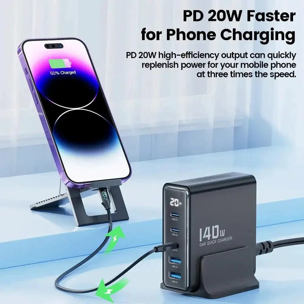 Toocki 140W GaN Fast Charging USB C Desktop Charger