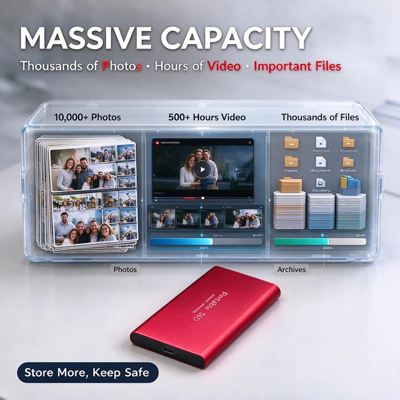 USB-C USB External SSD Drive