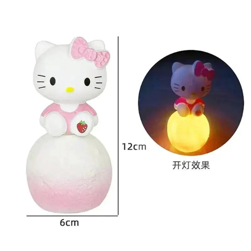 Sanrio Moon Lamp With Cinnamoroll Hello Kitty Night Light