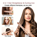 Professional Flat Iron Hair Straightener 2 in 1 Styler Tool