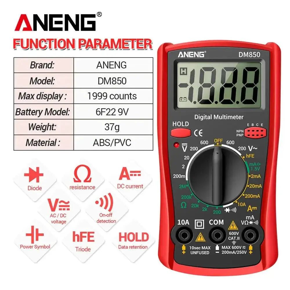 Digital Multimeter Auto AC DC Voltage Tester Pro Tool