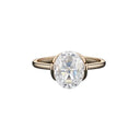 Oval Sterling Silver Moissanite Ring