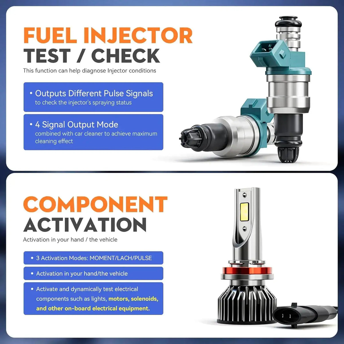 VDIAGTOOL V500 Car Electric Circuit Tester Automotive Power Circuit Probe Short/Open Finder Multimeter/Injector/Relay Diagnostic