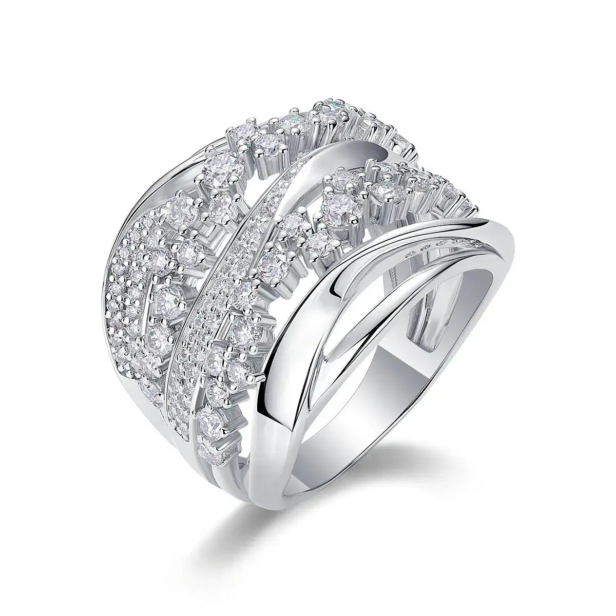 Sterling Silver Silver Unisex Moissanite Ring — product image 5