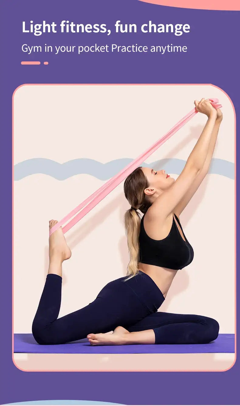 Yoga Pilates Resistance Band Durable Rubber Elite — product view 19