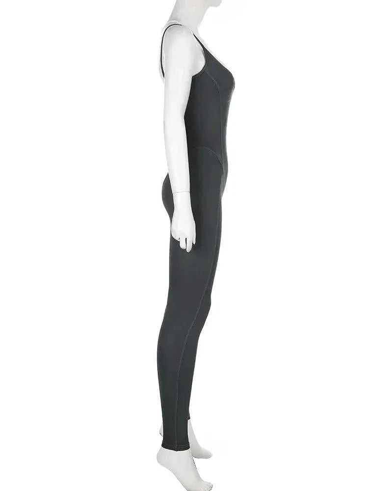Iamsure Patchwork Sporty Jumpsuit Trendy Chic Romper