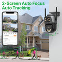 Advanced Outdoor AI Dual Lens PTZ Security Camera with Smart Tracking and 4K Surveillance