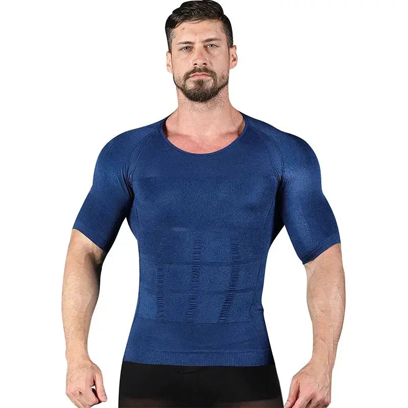 Men Slimming Shapewear Body Shaper Modeling T Shirt Vest