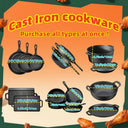 Cast Iron Skillet Set ( Inch) Pre-Seasoned, Heavy-Duty Pans for