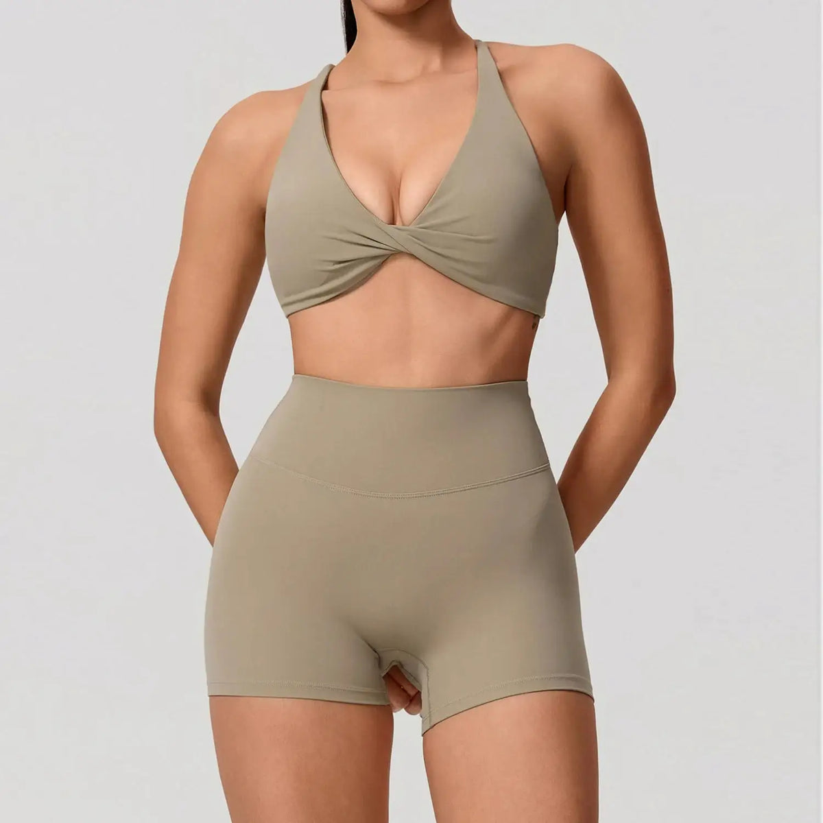 Quick Dry Women Sports Set V Shaped Bra Yoga — product view 11