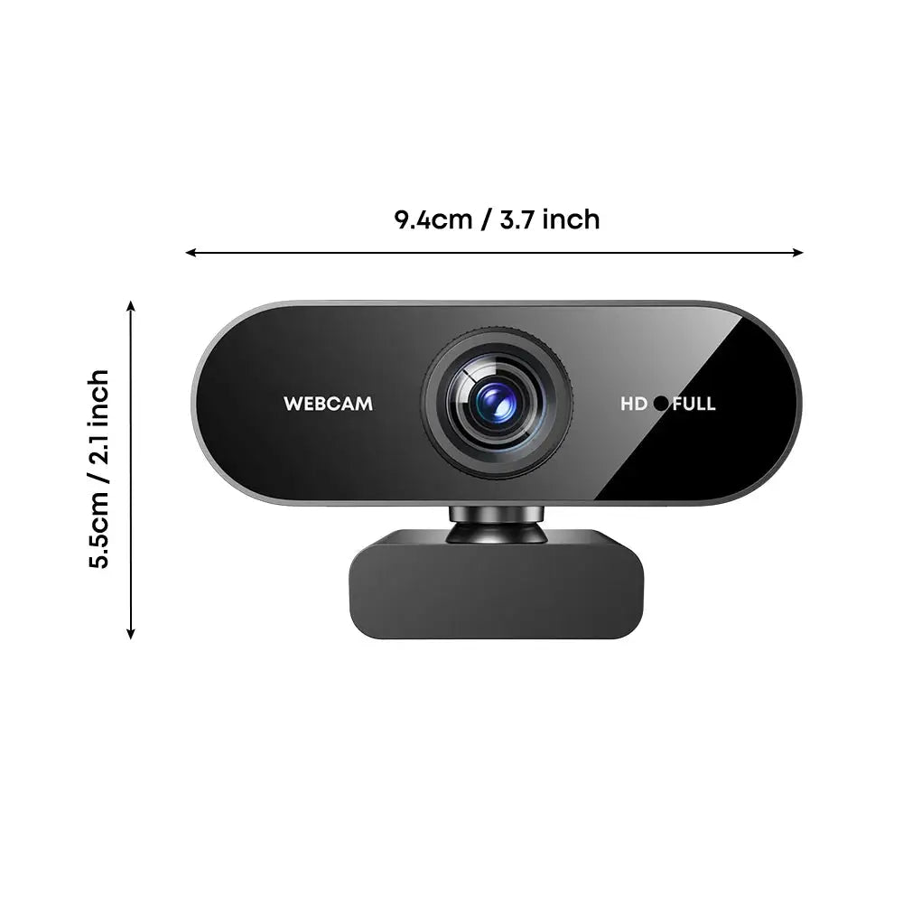 1080P FHD Webcam with Microphone, USB Computer Camera for Laptop Desktop, Wide Angle for Online Class & Video Conference, Live S