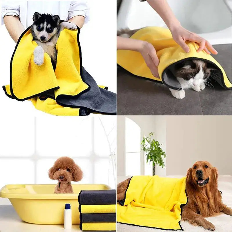 Quick Dry Pet Towels Soft Fiber Absorbent Bathrobe For Pets