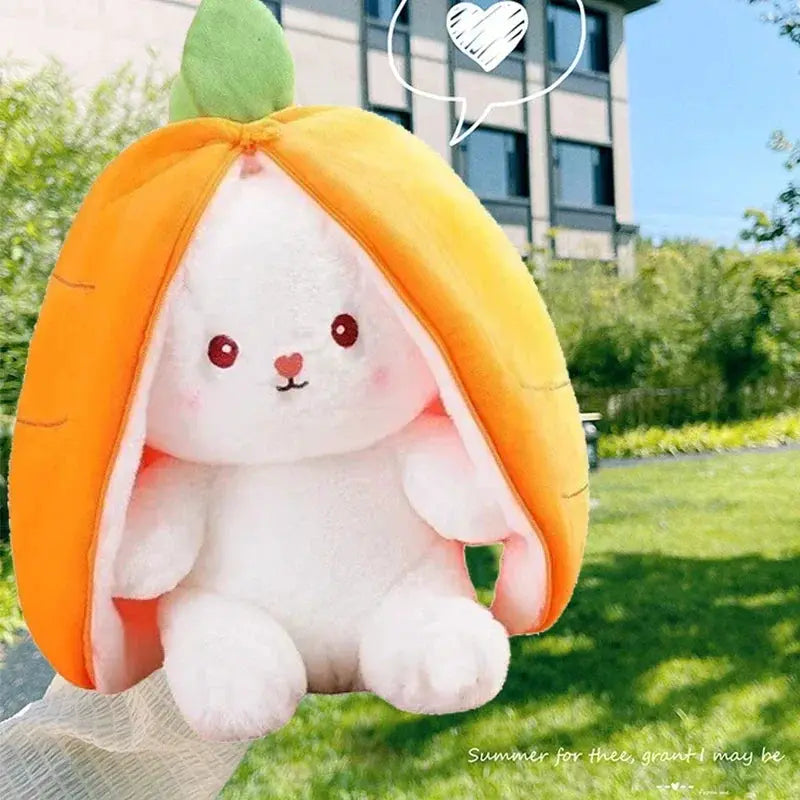 New Cute Strawberry Rabbit Plush Doll Toy Carrot Themed Gift