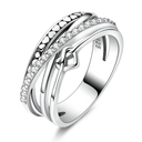 Sterling Silver Ring Sparking Zirconium