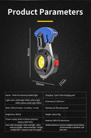 Compact Multi Function Keychain Flashlight With 7 Modes