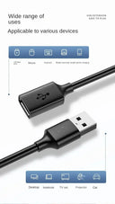 Reliable USB 2.0 Extension Cable for PCs