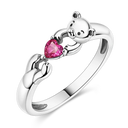 Sterling Silver Ring Sparking Zirconium