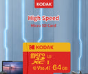 KODAK Micro SD Card Class10 U3 Memory Card 64GB 128GB 256GB