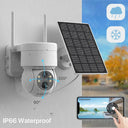 Advanced Solar-Powered WiFi PTZ Security Camera with Night Vision