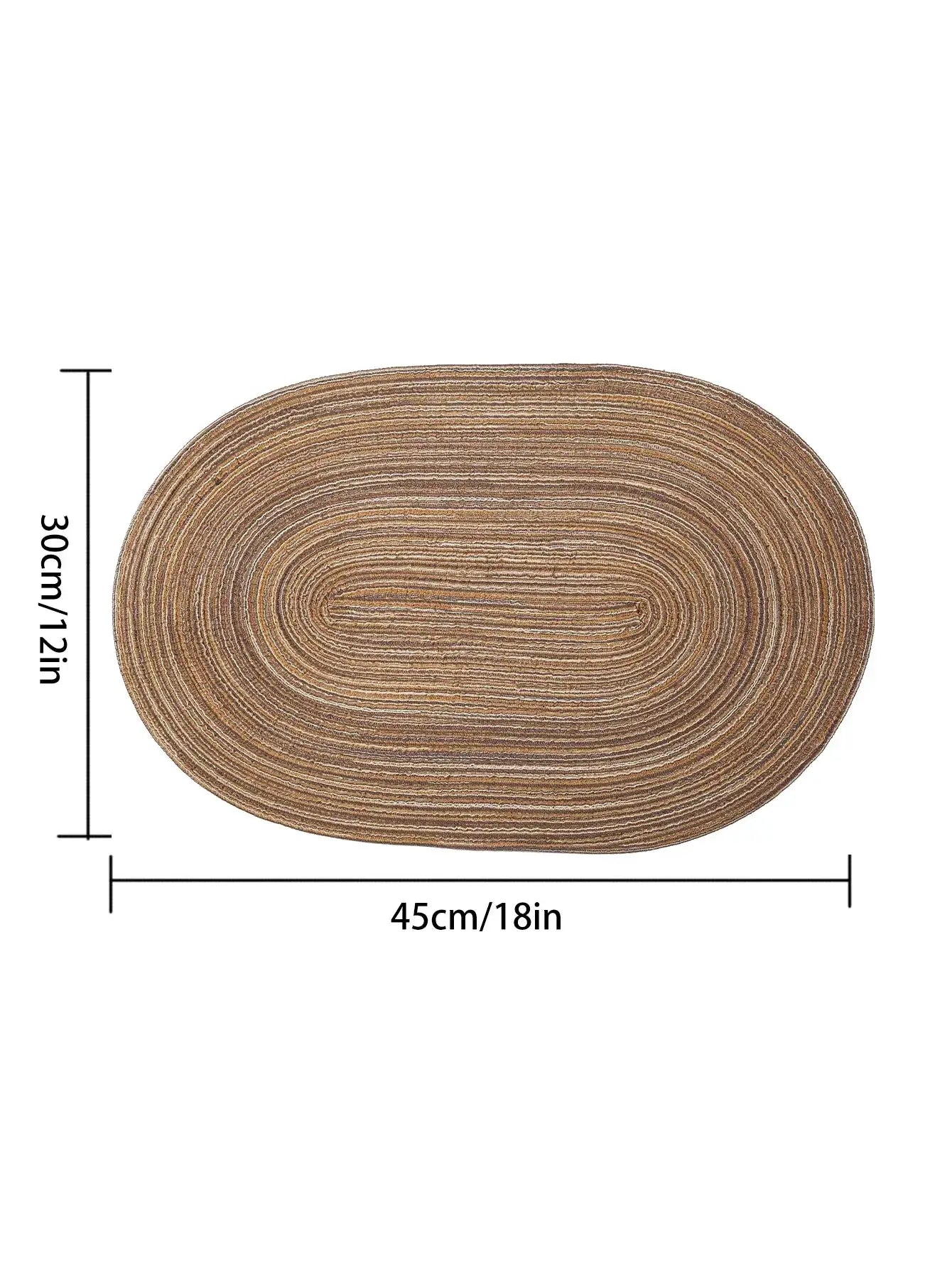 4 Piece Oval Rope Cotton Braided Table Place Mats Washable