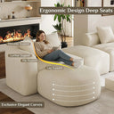 Curved Modular Upholstered Sectional Sofa