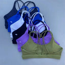 Breathable Nylon Spandex Sport Bra With Chest Pad