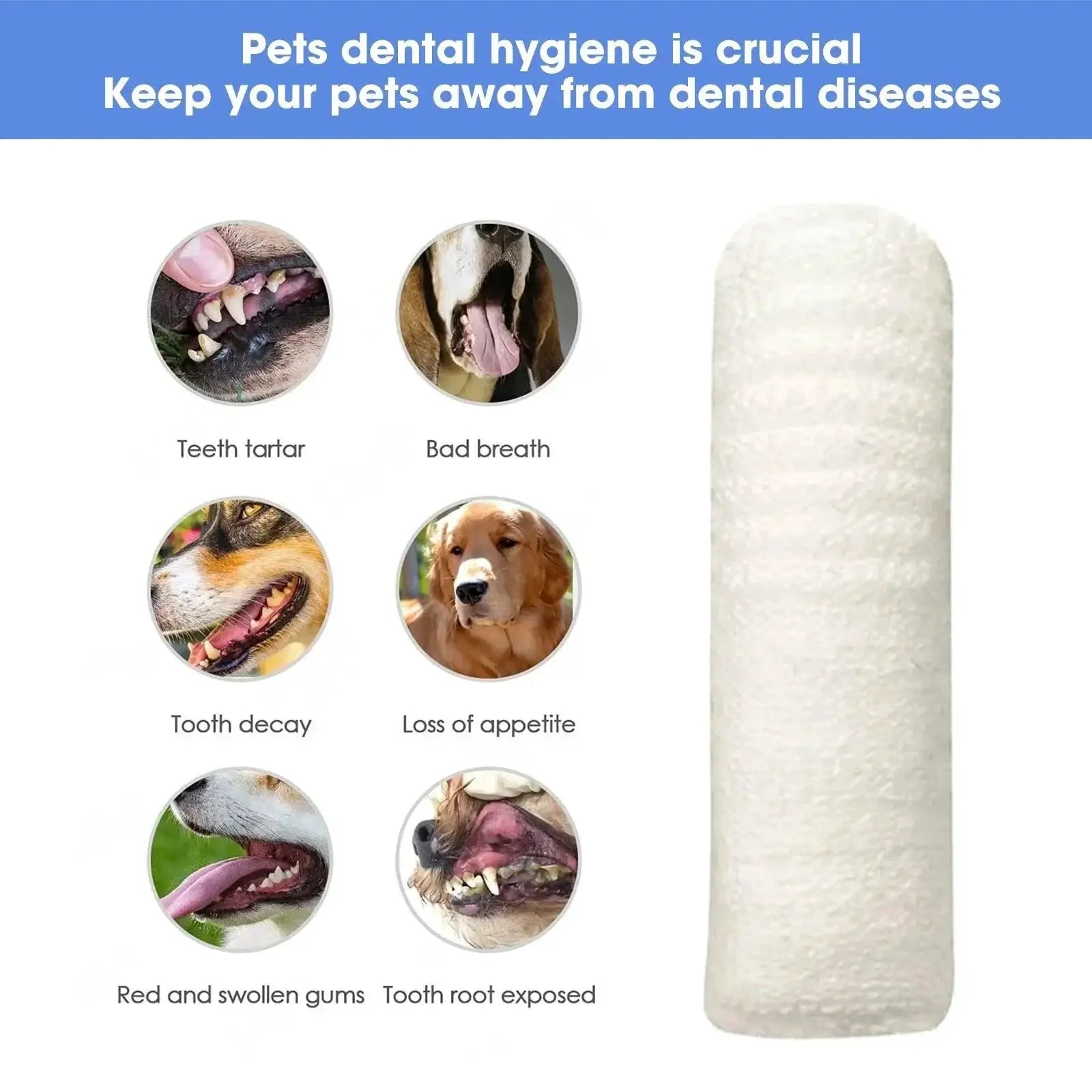 Pet Finger Toothbrush Set For Efficient Oral Care Cleaning