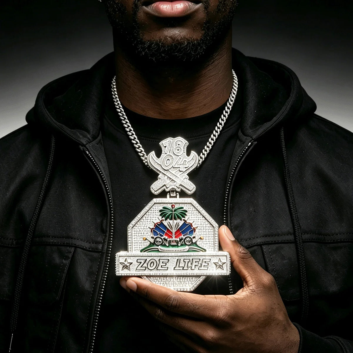 Iced Out Pendant Necklace K