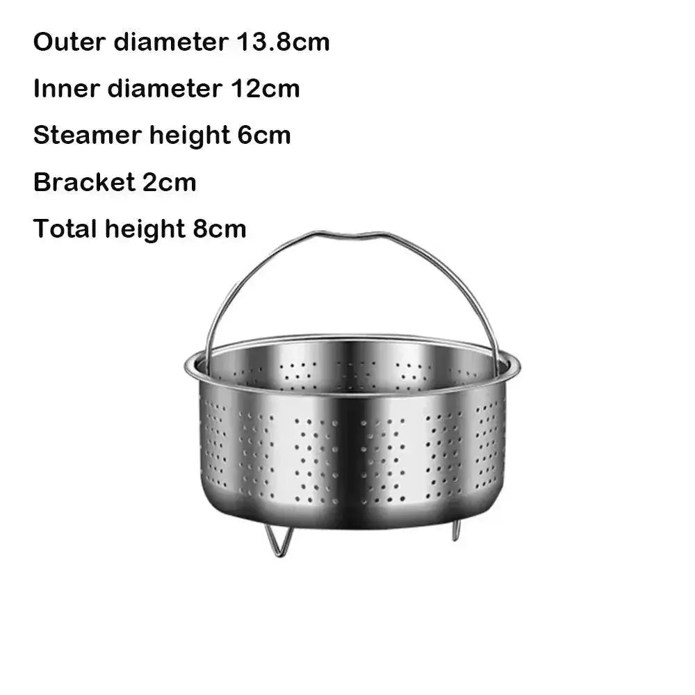 Stainless Steel Pot Steamer Basket With Silicone Handle