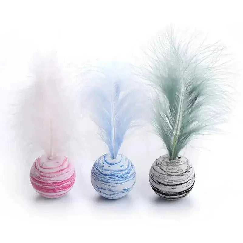 Cat Feather Interactive Toy Rainbow Colors Durable Fun