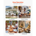 SucceBuy Outdoor Pizza Oven Wood Fired Pellet Pizza-Stove w