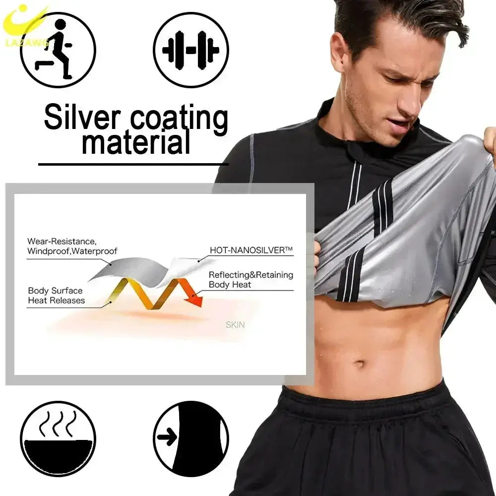Mens Sauna Jacket For Weight Loss And Fat Burning Top