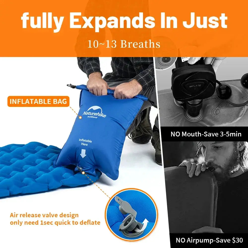 Ultralight Inflatable Camping Sleeping Pad For Backpacking