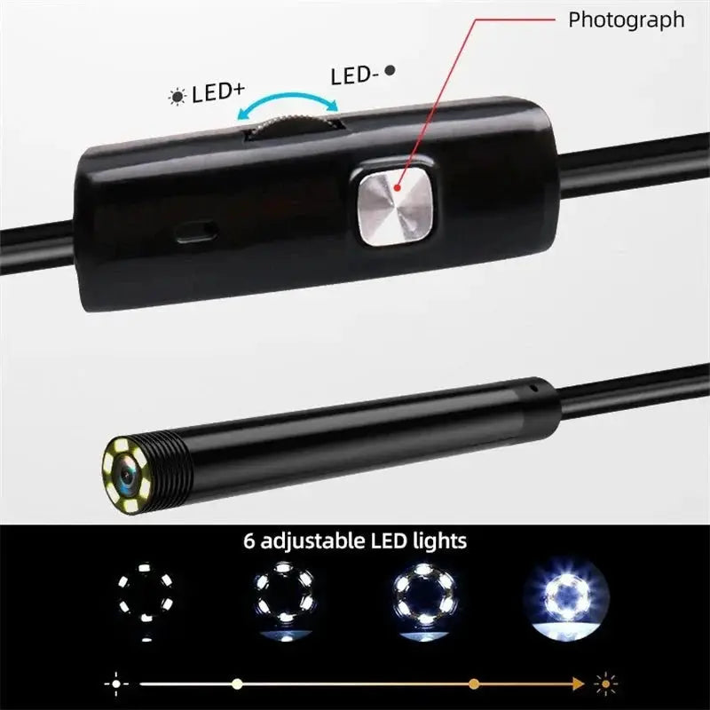 KERUI 3In1 Endoscope Camera For Android And PC With 7mm IP67 Waterproof - stepyours.com