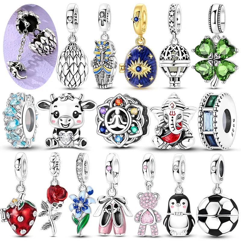 Sterling Silver Charm Pendant Bead