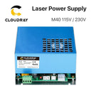 Cloudray 40W CO2 Laser Power Supply M40 115V 230V Compatible