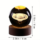 3D Crystal Ball Light Solar System Night Light