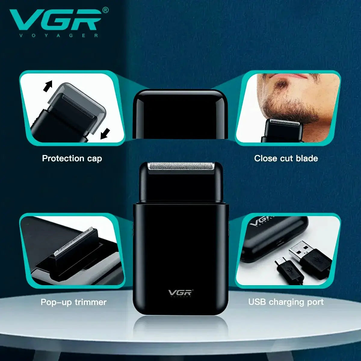 VGR Electric Shaver Professional Beard Trimmer Razor V390