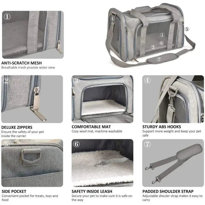 PawVoyage Pet Carrier Bag Airline Approved Cat Carrier
